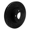 E-Line Drilled & Slotted Black Brake Rotor, 1993-1997 BMW, Position: Front Right - image 2