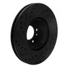 E-Line Drilled & Slotted Black Brake Rotor, 1993-1997 BMW, Position: Front Right - image 4