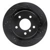 E-Line Drilled & Slotted Black Brake Rotor, 1995-2002 BMW, Position: Rear Left - image 2
