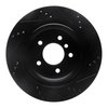 E-Line Drilled & Slotted Black Brake Rotor, 1995-2002 BMW, Position: Rear Right - image 4