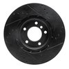 E-Line Drilled & Slotted Black Brake Rotor, 1995-2002 BMW, Position: Right Front - image 4