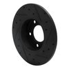 E-Line Drilled & Slotted Black Brake Rotor, 1995-1998 BMW, Position: Front Left - image 3