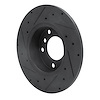 E-Line Drilled & Slotted Black Brake Rotor, 1995-1998 BMW, Position: Front Right - image 1