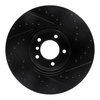 E-Line Drilled & Slotted Black Brake Rotor, 1995-2001 BMW, Position: Front Left - image 4