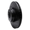 E-Line Drilled & Slotted Black Brake Rotor, 1995-2001 BMW, Position: Front Right - image 3