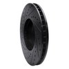 E-Line Drilled & Slotted Black Brake Rotor, 1995-2001 BMW, Position: Front Right - image 4