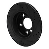 E-Line Drilled & Slotted Black Brake Rotor, 1996-2005 BMW, Position: Rear Left - image 1