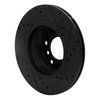 E-Line Drilled & Slotted Black Brake Rotor, 1996-2003 BMW, Position: Front Left - image 4