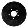 E-Line Drilled & Slotted Black Brake Rotor, 1996-2003 BMW, Position: Rear Left - image 2