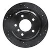 E-Line Drilled & Slotted Black Brake Rotor, 1996-2003 BMW, Position: Rear Right - image 3