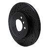 E-Line Drilled & Slotted Black Brake Rotor, 1999-2008 BMW, Position: Front Left - image 1