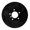E-Line Drilled & Slotted Black Brake Rotor, 1999-2008 BMW, Position: Front Left - image 2