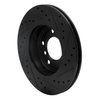 E-Line Drilled & Slotted Black Brake Rotor, 1999-2008 BMW, Position: Front Left - image 3