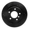 E-Line Drilled & Slotted Black Brake Rotor, 1999-2006 BMW, Position: Rear Left - image 2