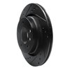 E-Line Drilled & Slotted Black Brake Rotor, 1999-2006 BMW, Position: Rear Left - image 3