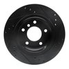 E-Line Drilled & Slotted Black Brake Rotor, 1999-2006 BMW, Position: Rear Left - image 4