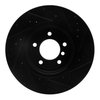 E-Line Drilled & Slotted Black Brake Rotor, 2001-2008 BMW, Position: Front Left - image 2