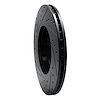 E-Line Drilled & Slotted Black Brake Rotor, 2001-2008 BMW, Position: Front Right - image 1