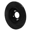 E-Line Drilled & Slotted Black Brake Rotor, 2000-2006 BMW, Position: Rear Left - image 1