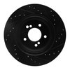 E-Line Drilled & Slotted Black Brake Rotor, 2000-2006 BMW, Position: Rear Left - image 2