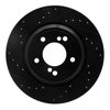 E-Line Drilled & Slotted Black Brake Rotor, 2000-2006 BMW, Position: Rear Left - image 3