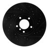 E-Line Drilled & Slotted Black Brake Rotor, 2000-2003 BMW, Position: Front Left - image 2