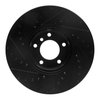 E-Line Drilled & Slotted Black Brake Rotor, 2000-2003 BMW, Position: Front Right - image 3