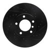 E-Line Drilled & Slotted Black Brake Rotor, 2000-2003 BMW, Position: Front Right - image 4