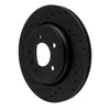 E-Line Drilled & Slotted Black Brake Rotor, 2001-2006 BMW, Position: Rear Left - image 2