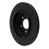 E-Line Drilled & Slotted Black Brake Rotor, 2001-2006 BMW, Position: Rear Left - image 4