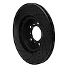 E-Line Drilled & Slotted Black Brake Rotor, 2001-2006 BMW, Position: Left Front - image 1