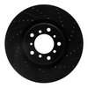 E-Line Drilled & Slotted Black Brake Rotor, 2001-2006 BMW, Position: Left Front - image 3