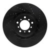 E-Line Drilled & Slotted Black Brake Rotor, 2001-2006 BMW, Position: Right Front - image 4