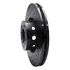 E-Line Drilled & Slotted Black Brake Rotor, 2000-2003 BMW, Position: Right Front - image 1