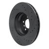 E-Line Drilled & Slotted Black Brake Rotor, 2002-2008 BMW, Position: Front Left - image 2