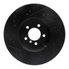 E-Line Drilled & Slotted Black Brake Rotor, 2002-2008 BMW, Position: Front Right - image 3