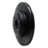 E-Line Drilled & Slotted Black Brake Rotor, 2002-2005 BMW, Position: Rear Right - image 2
