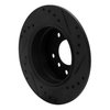 E-Line Drilled & Slotted Black Brake Rotor, 2003-2006 BMW, Position: Rear Left - image 2
