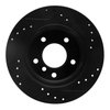 E-Line Drilled & Slotted Black Brake Rotor, 2003-2006 BMW, Position: Rear Left - image 3