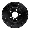 E-Line Drilled & Slotted Black Brake Rotor, 2003-2008 BMW, Position: Rear Right - image 1