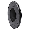 E-Line Drilled & Slotted Black Brake Rotor, 2004-2010 BMW, Position: Front Left - image 1