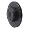 E-Line Drilled & Slotted Black Brake Rotor, 2004-2010 BMW, Position: Front Left - image 2
