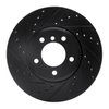 E-Line Drilled & Slotted Black Brake Rotor, 2004-2010 BMW, Position: Front Left - image 4