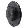 E-Line Drilled & Slotted Black Brake Rotor, 2004-2010 BMW, Position: Front Right - image 3