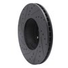E-Line Drilled & Slotted Black Brake Rotor, 2004-2010 BMW, Position: Front Right - image 4