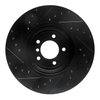 E-Line Drilled & Slotted Black Brake Rotor, 2004-2010 BMW, Position: Front Right - image 4