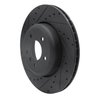 E-Line Drilled & Slotted Black Brake Rotor, 2004-2010 BMW, Position: Rear Left - image 3