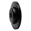 E-Line Drilled & Slotted Black Brake Rotor, 2004-2010 BMW, Position: Rear Right - image 2