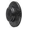 E-Line Drilled & Slotted Black Brake Rotor, 2004-2010 BMW, Position: Front Left - image 1