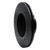 E-Line Drilled & Slotted Black Brake Rotor, 2004-2010 BMW, Position: Front Right - image 3